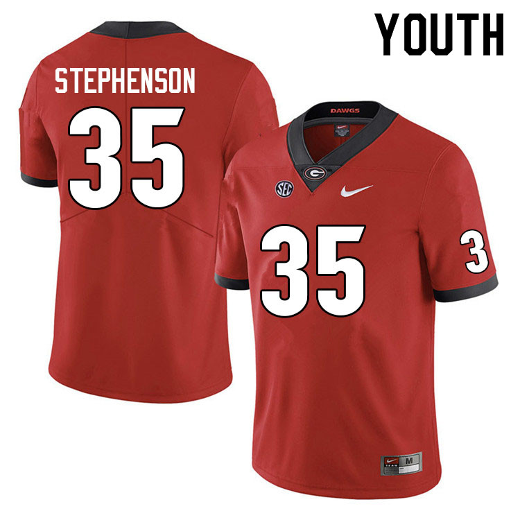 Youth #35 Lorenzo Stephenson Georgia Bulldogs College Football Jerseys Sale-Red Anniversary - Click Image to Close